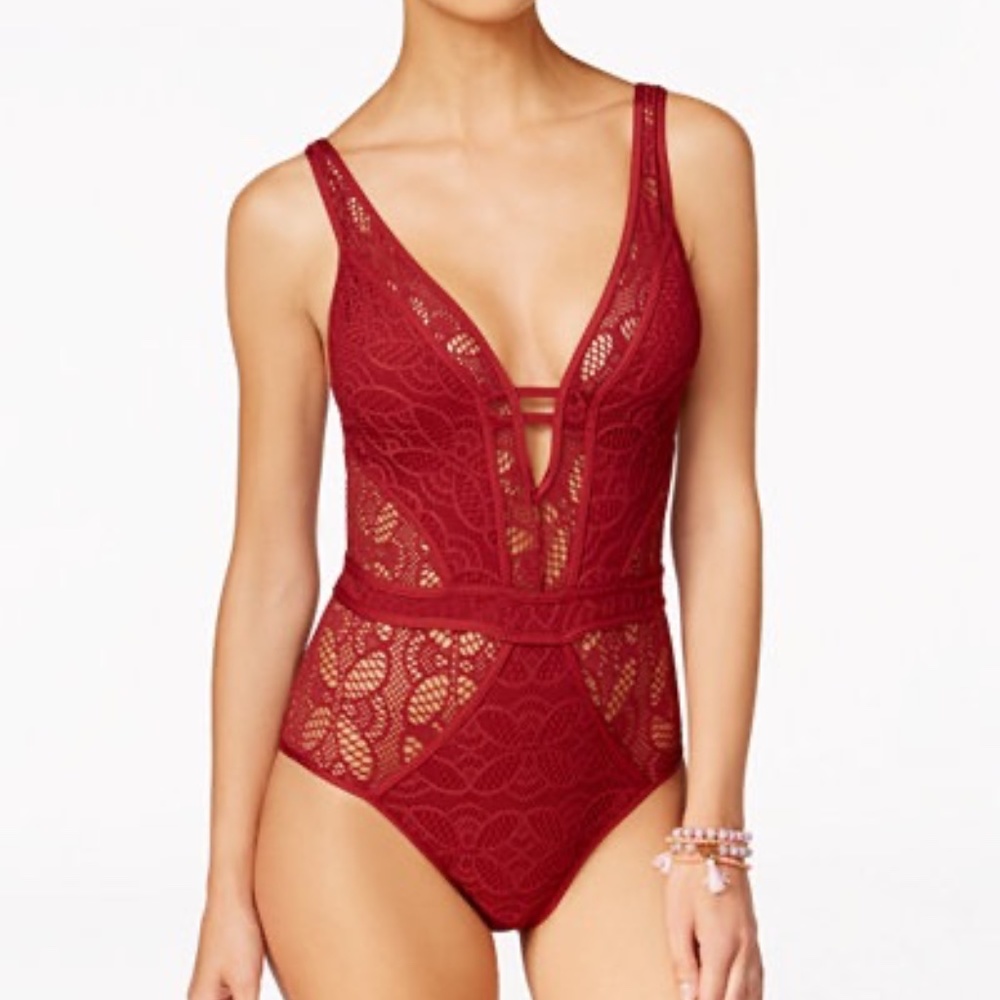 Becca Color Play Illusion One Piece Swimsuit in Henna